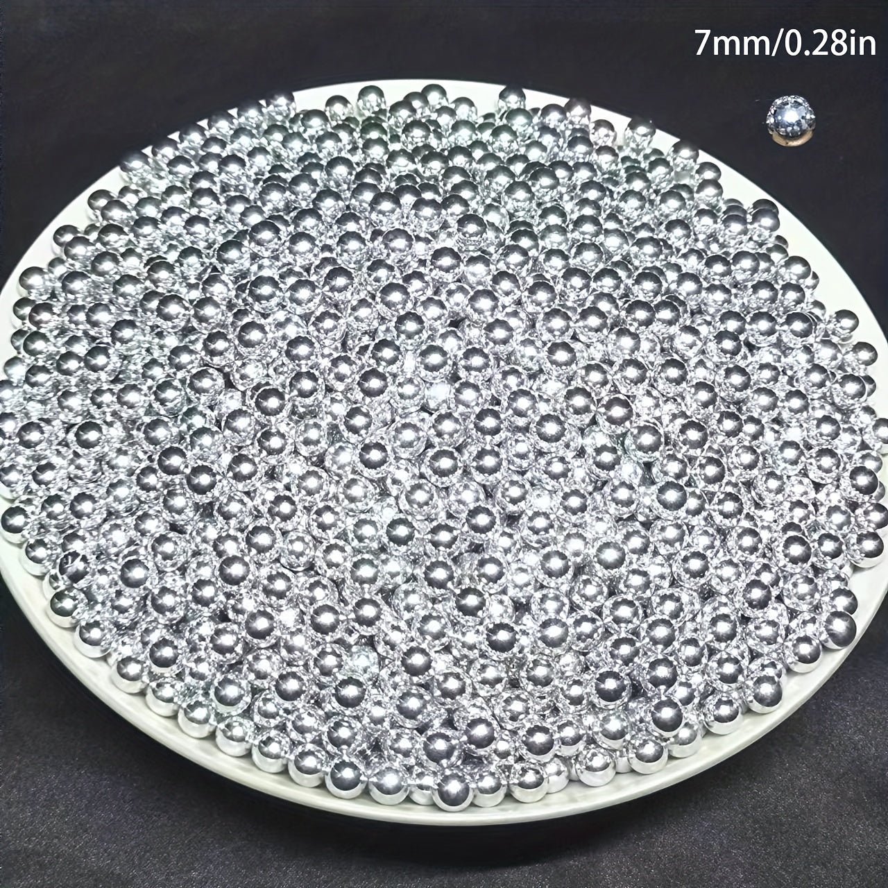 200pcs 7mm Galvanized Steel Ball Bearing Decorative Ball