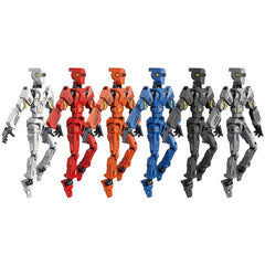 6 Colors Full Body Jointed Action Figures Set DIY Mecha Toys