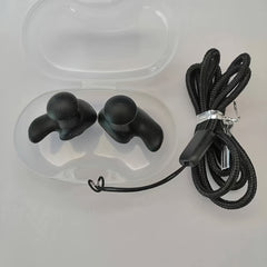 Anti-mute Earplugs w/ Lanyard for Learning Swimming