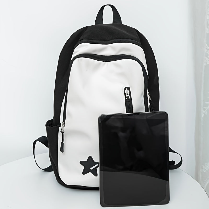 Large Capacity Retro Style Backpack Lightweight with Laptop Compartment