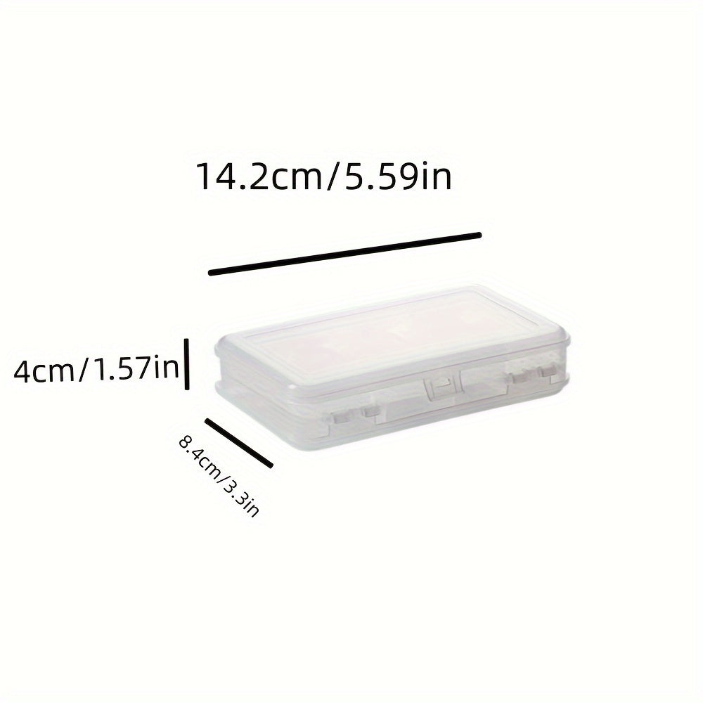 2pcs Clear Double Layer Plastic Jewelry Box Organizer Storage Container
