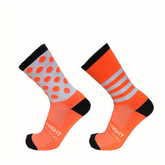 Men's Professional Stripes Dots Socks Nylon Outdoor Cycling