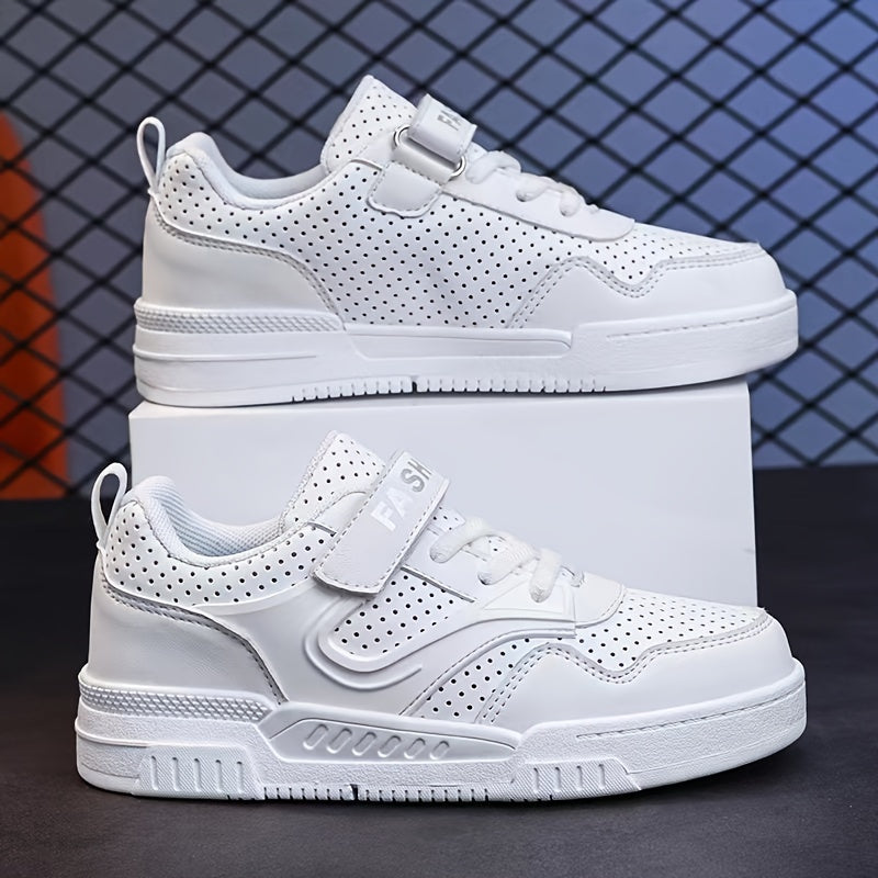 Boy's Breathable Skate Shoes Comfy Non Slip Casual Preppy Style Sneakers