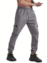 Classic Cargo Pants Men's Loose Fit Drawstring Joggers for Autumn Winter