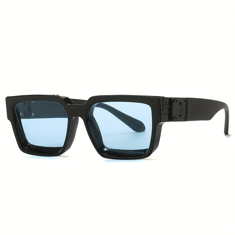 Men's Retro Square Frame Sunglasses For Street Photography