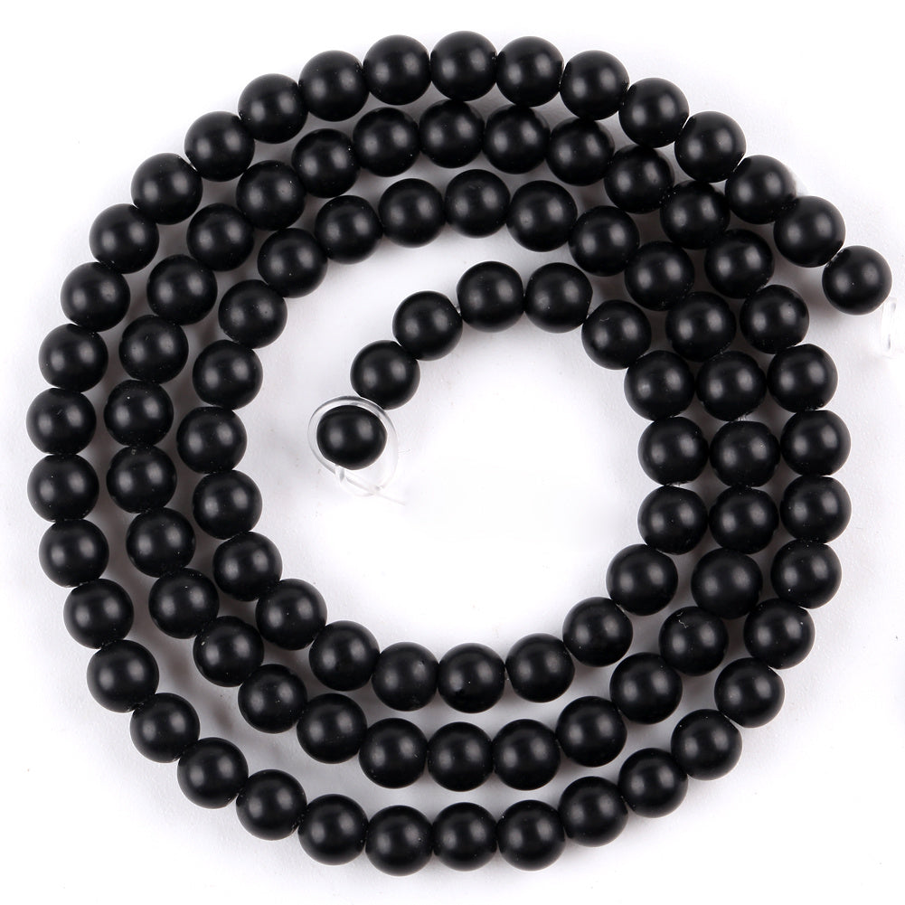 Matte Stone Round Beads DIY Bracelets Necklace 15inches Strand