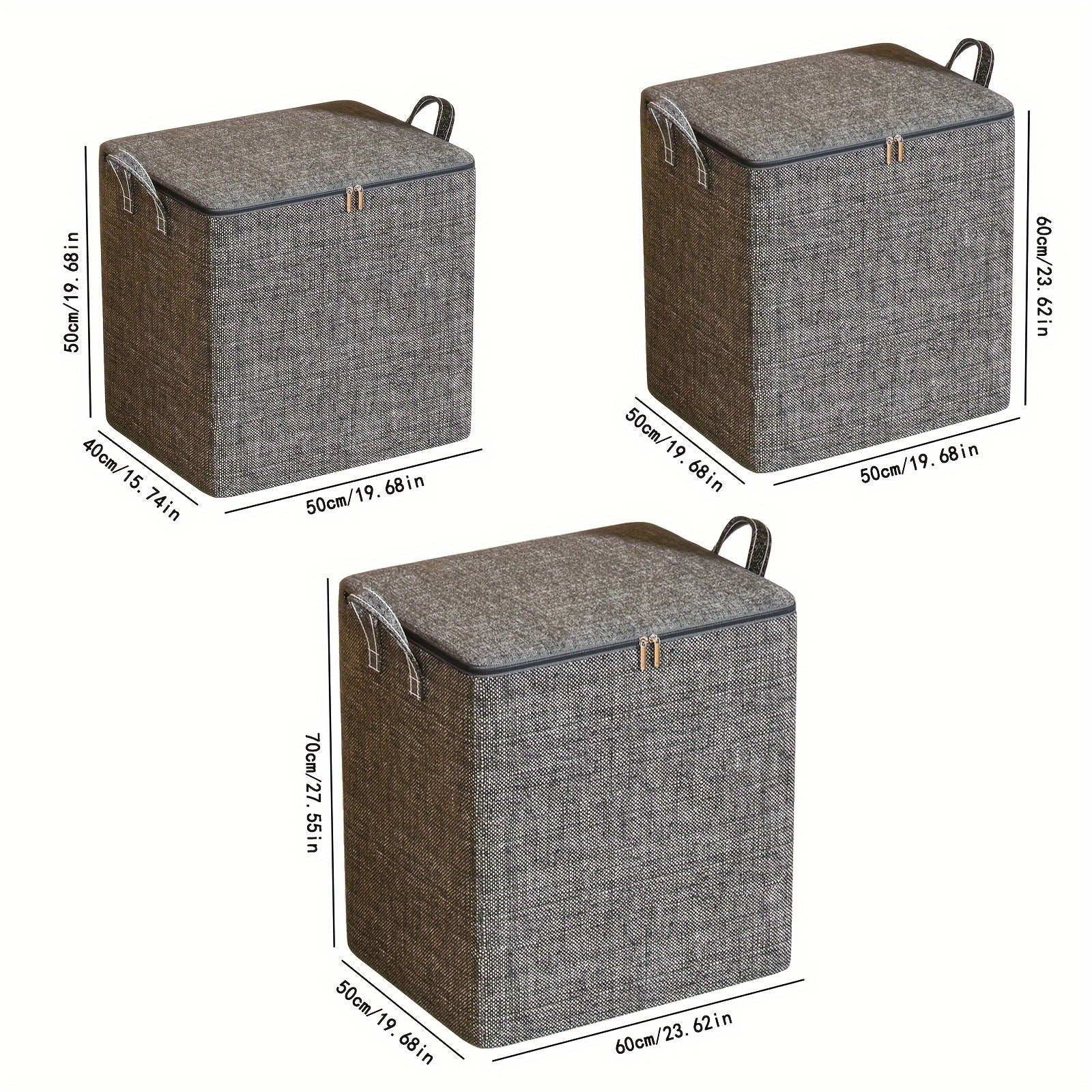 Large Capacity Storage Bag with Handle, Cationic Fabric, Portable Tote Bag