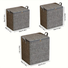 Large Capacity Storage Bag with Handle, Cationic Fabric, Portable Tote Bag