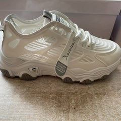 Women's Mesh Chunky Sneakers Hollow Out Lace Up Low Top Sports Shoes