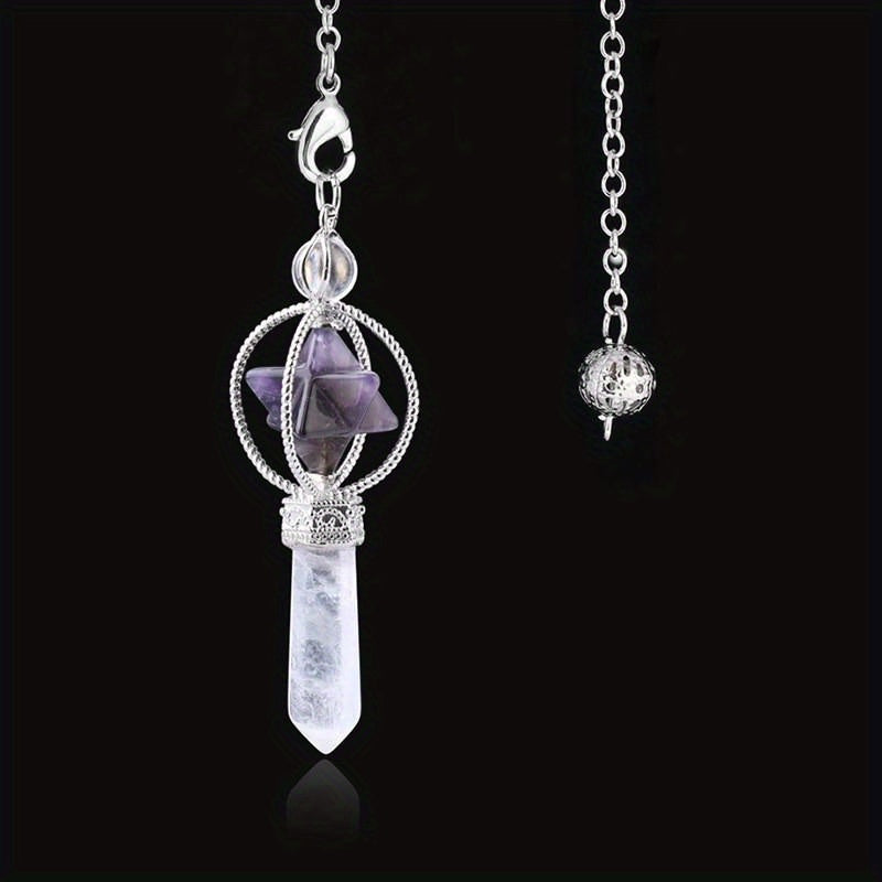 Men's Dowsing Pendulum Quartz Pink Healing Spiritual Tool
