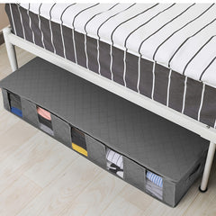 Underbed Storage Bag Clothes Organizer Foldable Box with Grids