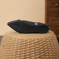 Women's Denim Point Toe Flats Lightweight Walking Shoes