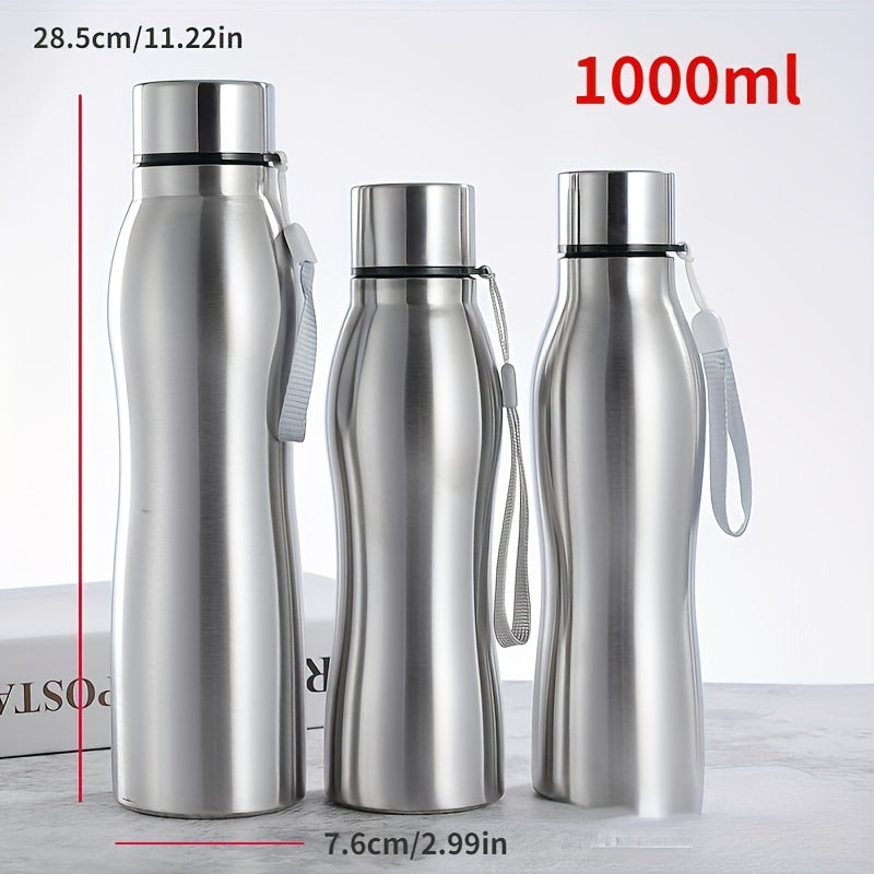 Large Capacity Stainless Steel Water Bottle with Steel Cap