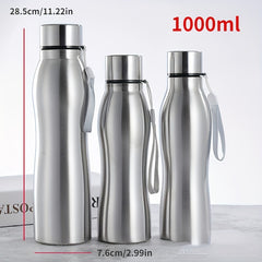 Large Capacity Stainless Steel Water Bottle with Steel Cap