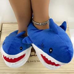 Women's Shark Plush Slippers Warm Cozy Slip On Shoes