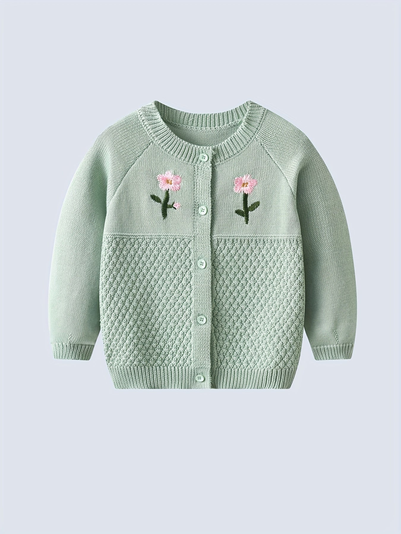 Baby Girls Sweater Coat Long Sleeve Casual Cardigan For Outing