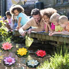 7pcs Pond Rose Sleeping Lotus Artificial Floating Water Lotus