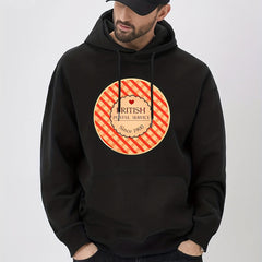 British Postal Service Print Hoodie for Men