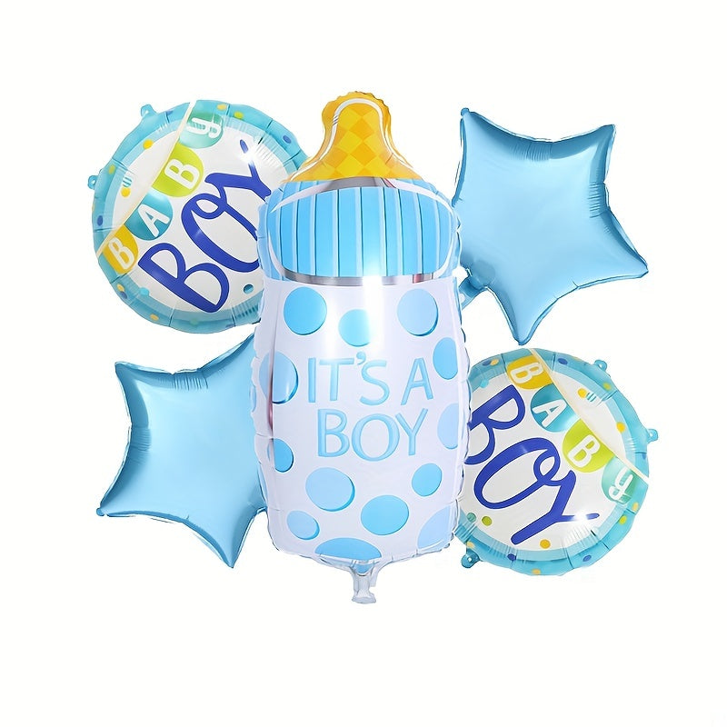 5pcs Boys Girls Feet Balloons Bottle Kids Birthday Party Gender Reveal Balloons