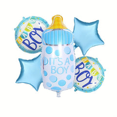 5pcs Boys Girls Feet Balloons Bottle Kids Birthday Party Gender Reveal Balloons