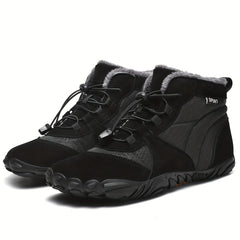 Men's Snow Boots Adjustable Buckle Warm Fleece Non slip Ankle Boots