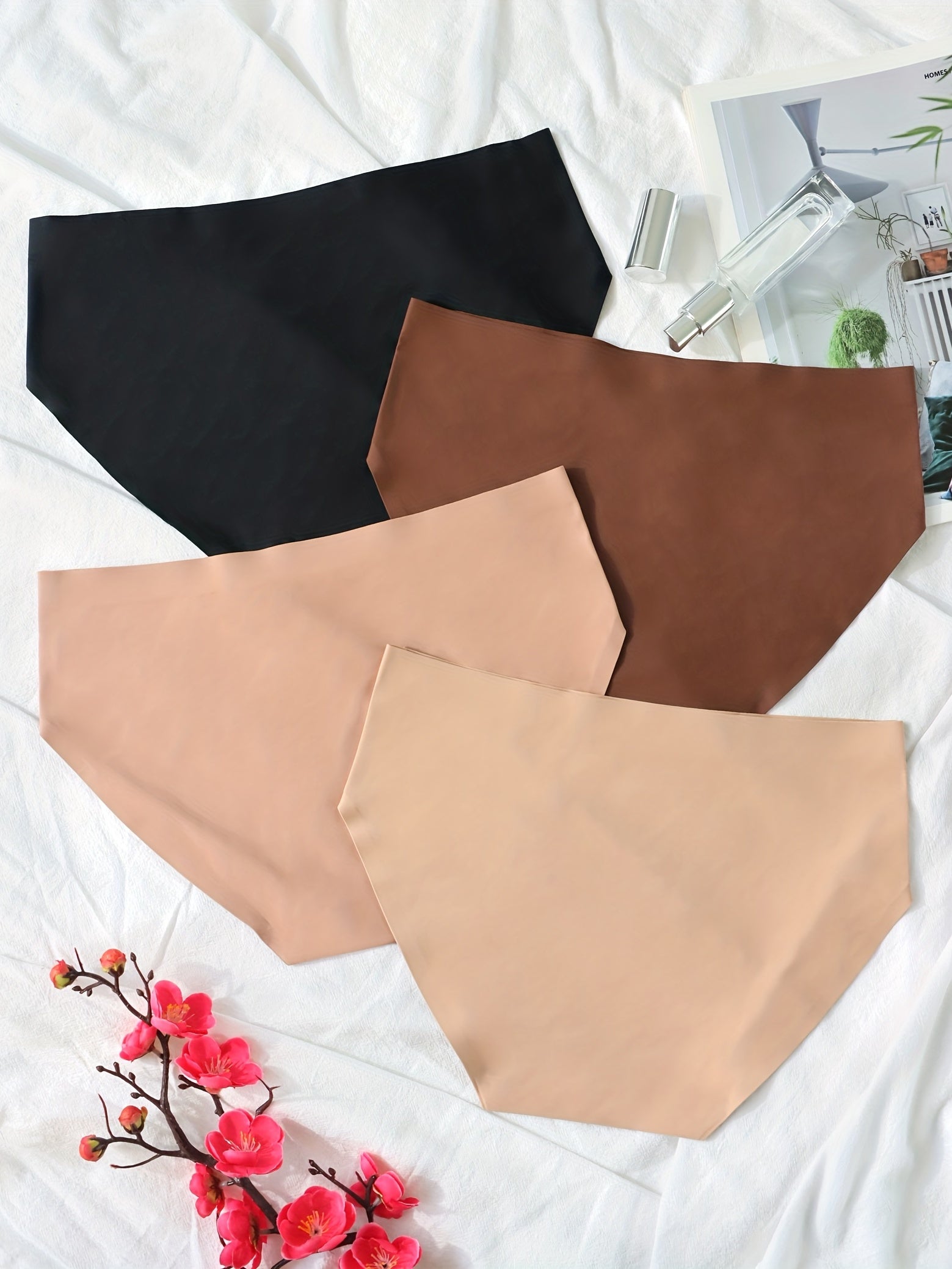 4pcs Comfy & Stretchy Intimates Panties Women's Lingerie