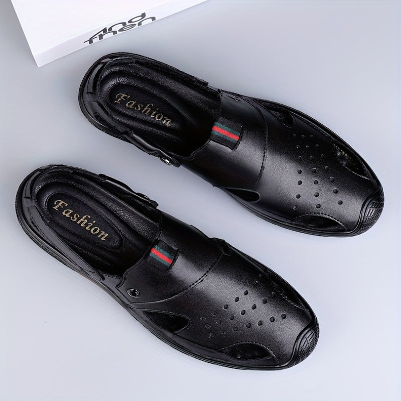 Men's Cut Out Slip On Sandal Loafers Smart Casual Shoes