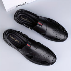 Men's Cut Out Slip On Sandal Loafers Smart Casual Shoes