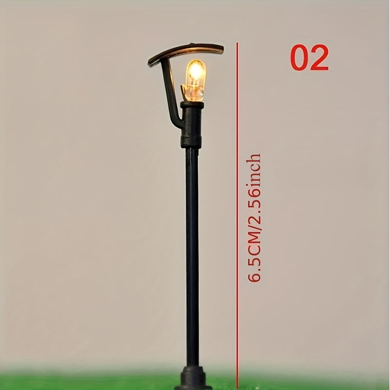 5pcs Model Street Light Building Sand Plate Mould Dollhouse Decoration