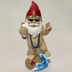 Swimming Gnome Dwarf Garden Ornament Resin Statue Decorative Swimsuit Crafts