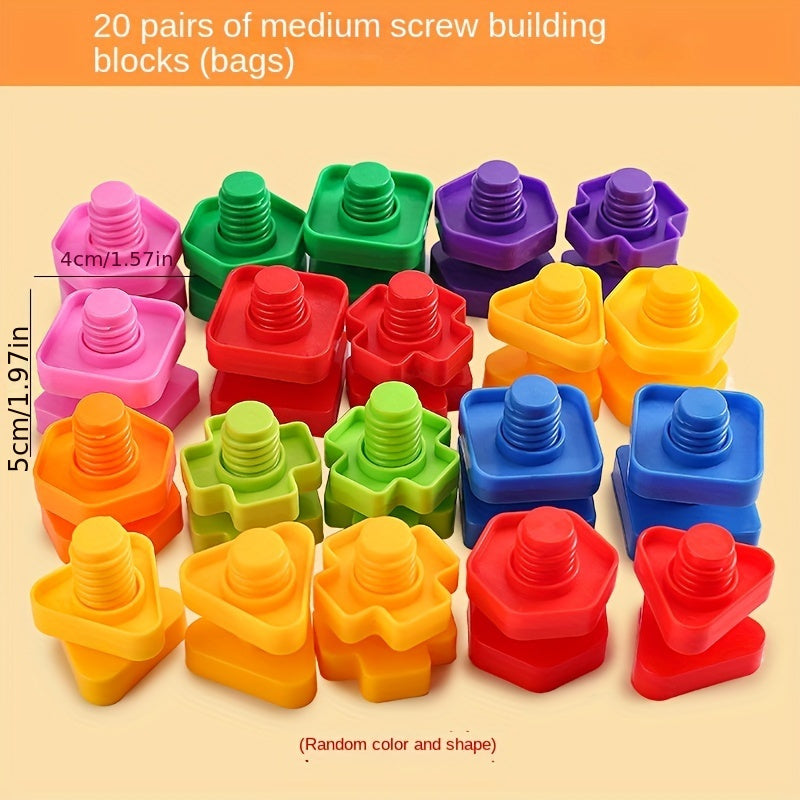 Baby Screw Toy Nut Assembly Educational Building Blocks