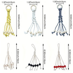 Boho Banana Hanger with Wooden Beads Fruit Vegetables Organizer