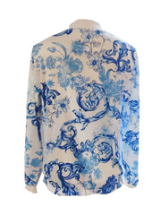 Floral Print Zip Up Jacket Women's Outerwear