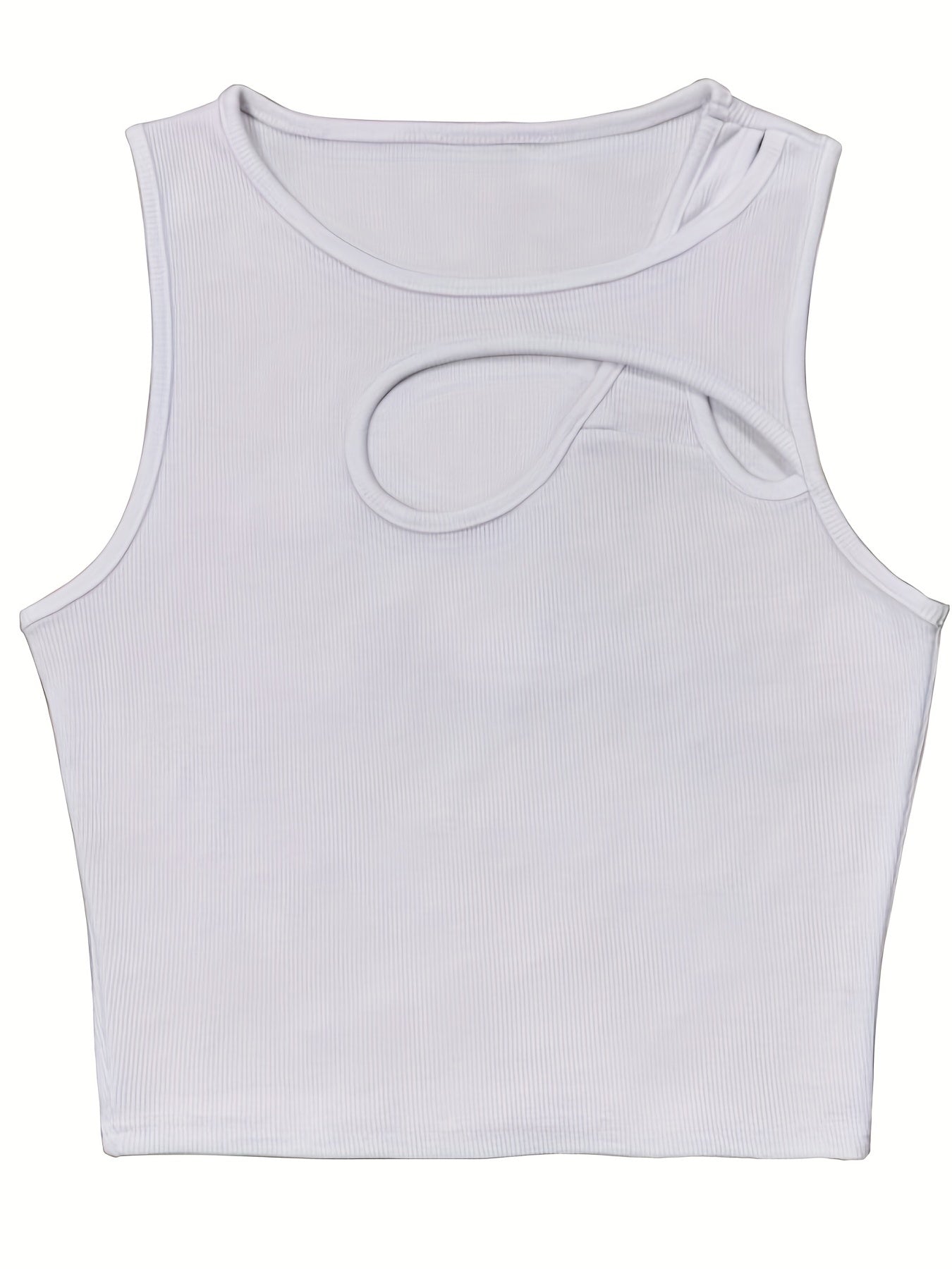 3pcs Solid Tank Tops with Cut Out Straps Sleeveless Top