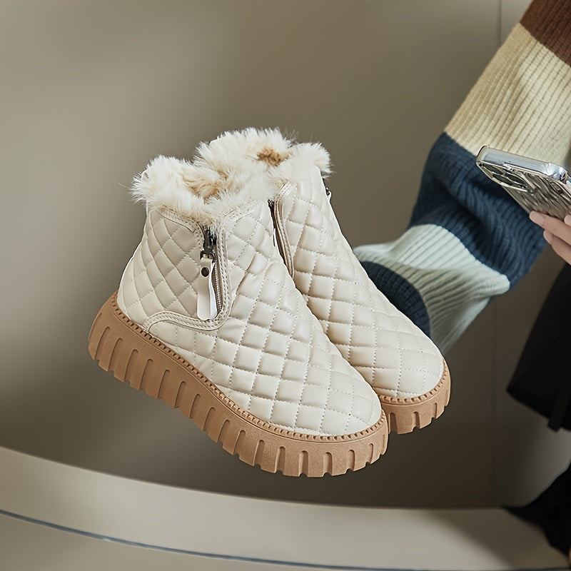 Women's Non slip Thickened Medium Tube Snow Boots