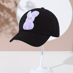 Bunny Print Baseball Cap Adjustable Sunscreen Dad Hat Women Sports Hats