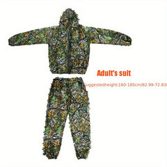 3D Maple Leaf Camo Ghillie Suit Set - Halloween Costume