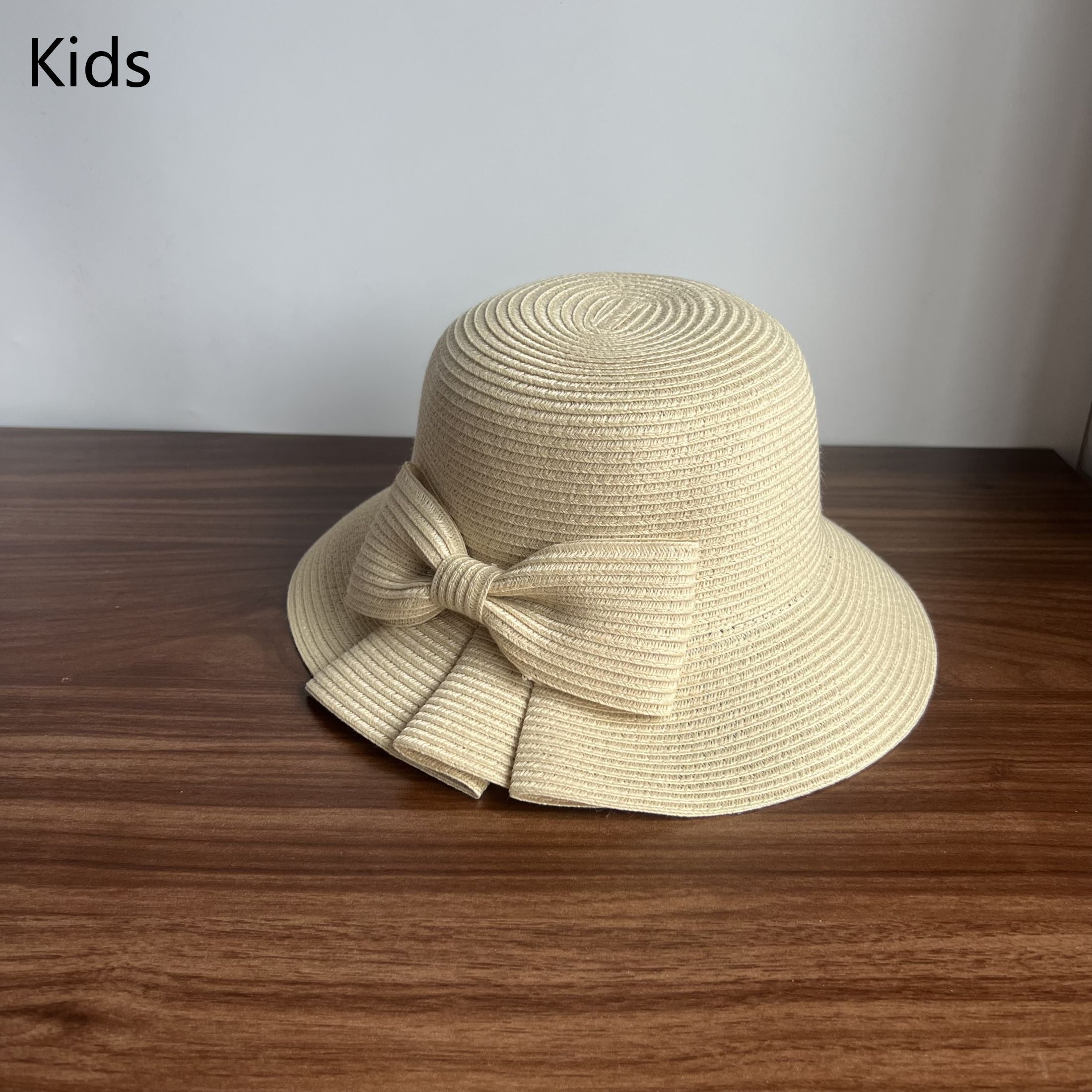 Kids Summer Sun Hats with Butterfly Knot and Small Brim
