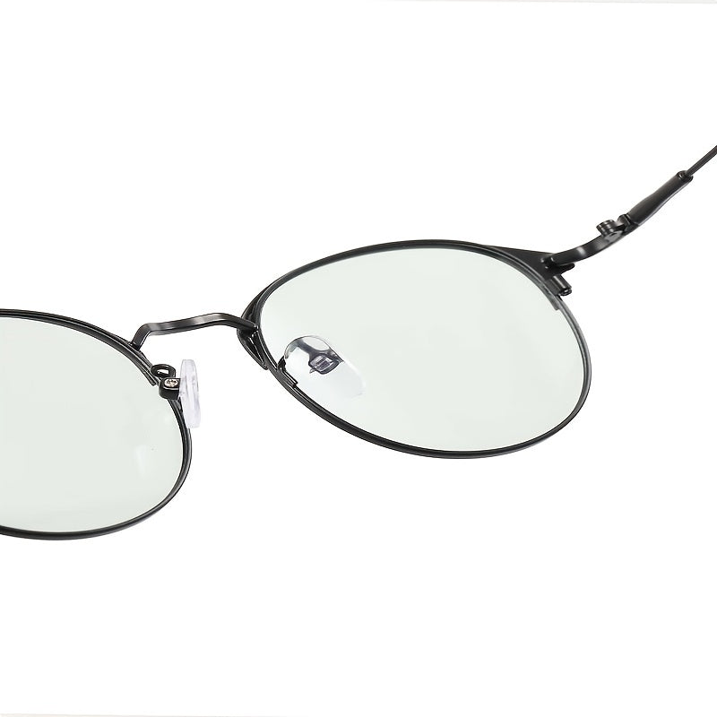 Men's Retro Metal Sunglasses Anti Changing Flat Lenses