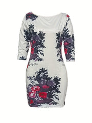 Casual Dress One Shoulder Stretch Dress