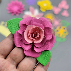 3D Flower Metal Cutting Dies Rose Flower Die Cuts Stencil for Card Making