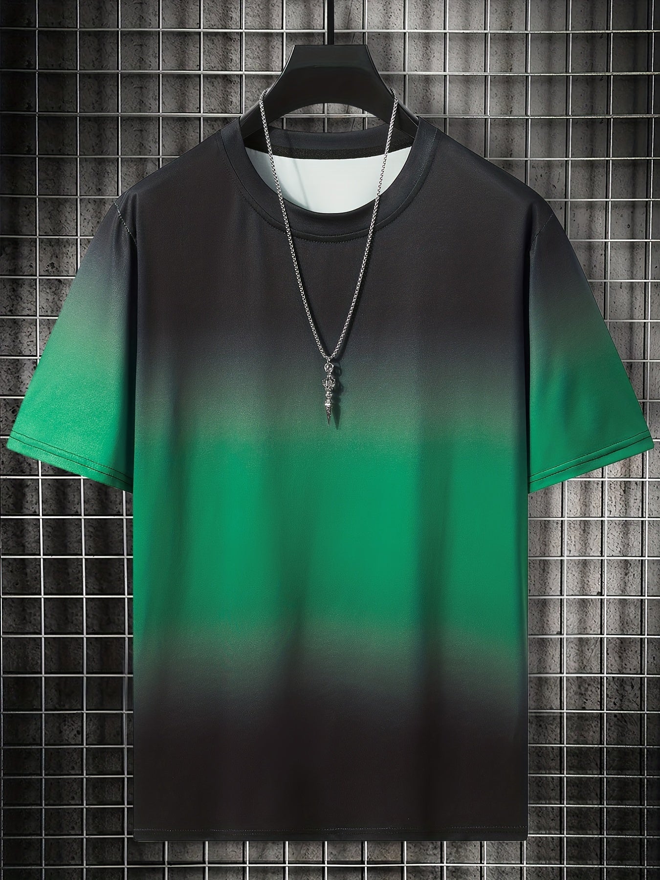 Men's Ombre Short Sleeve T Shirt Comfy Loose Tees