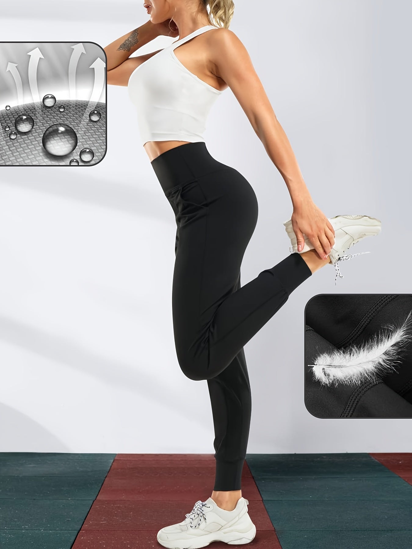 High Waist Casual Sweatpants With Pocket Jogger Running Pants