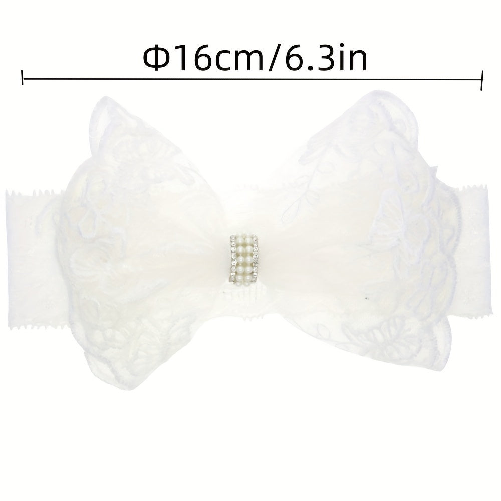 Lace Bow Headband for Newborn Girls - Cute Hair Accessory