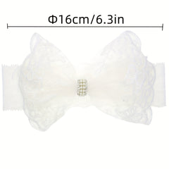 Lace Bow Headband for Newborn Girls - Cute Hair Accessory