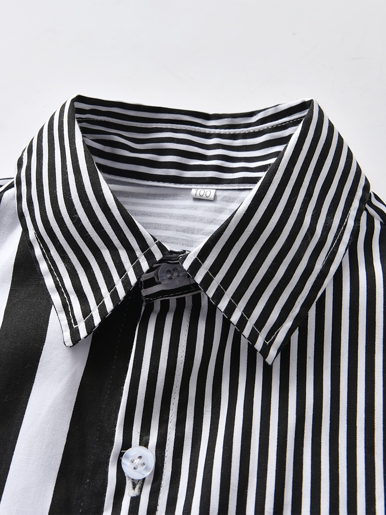 Toddler Boys Striped Graphic Button Pocket Casual Short Sleeve Spliced Shirt Top