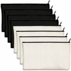 8pcs DIY Zipper Bags Pouches for Makeup Cosmetic Toiletry Stationary Storage