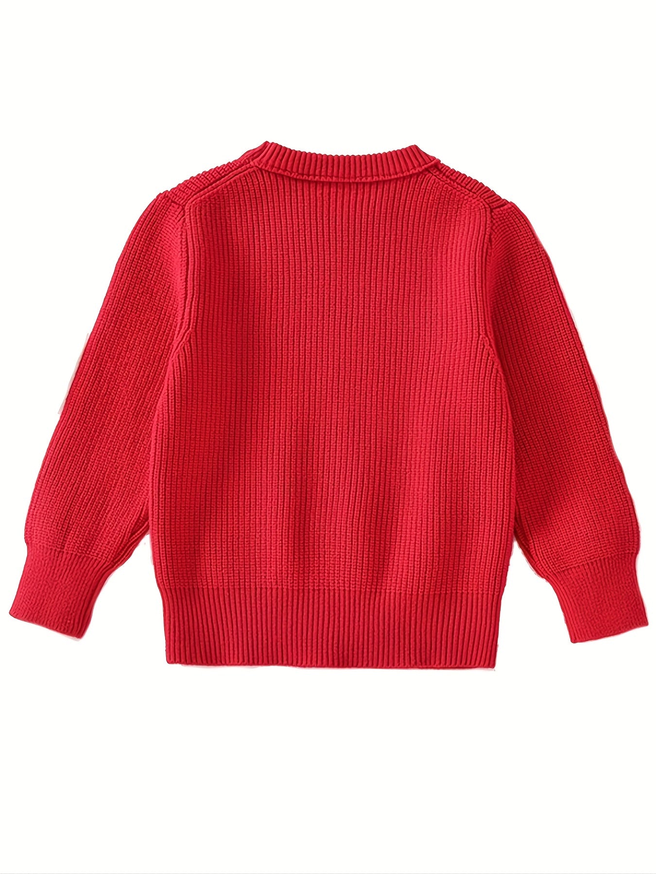 Boys Pullover Sweaters Kids Toddlers Long Sleeve Knit Bear Decor Sweaters