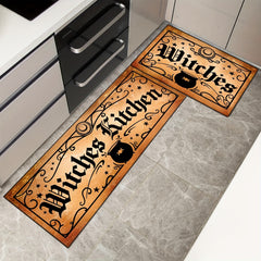 2pcs Retro Vintage Witches Halloween Rug Set