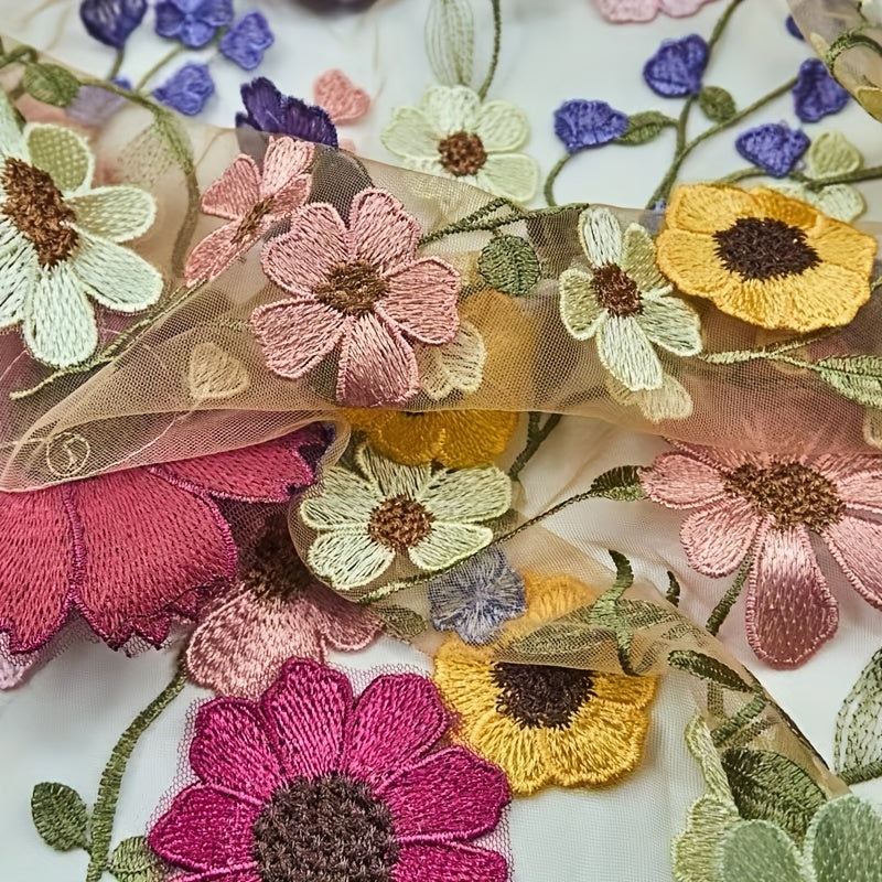 3D Flower Embroidery Lace DIY For Bridal Wedding Dress